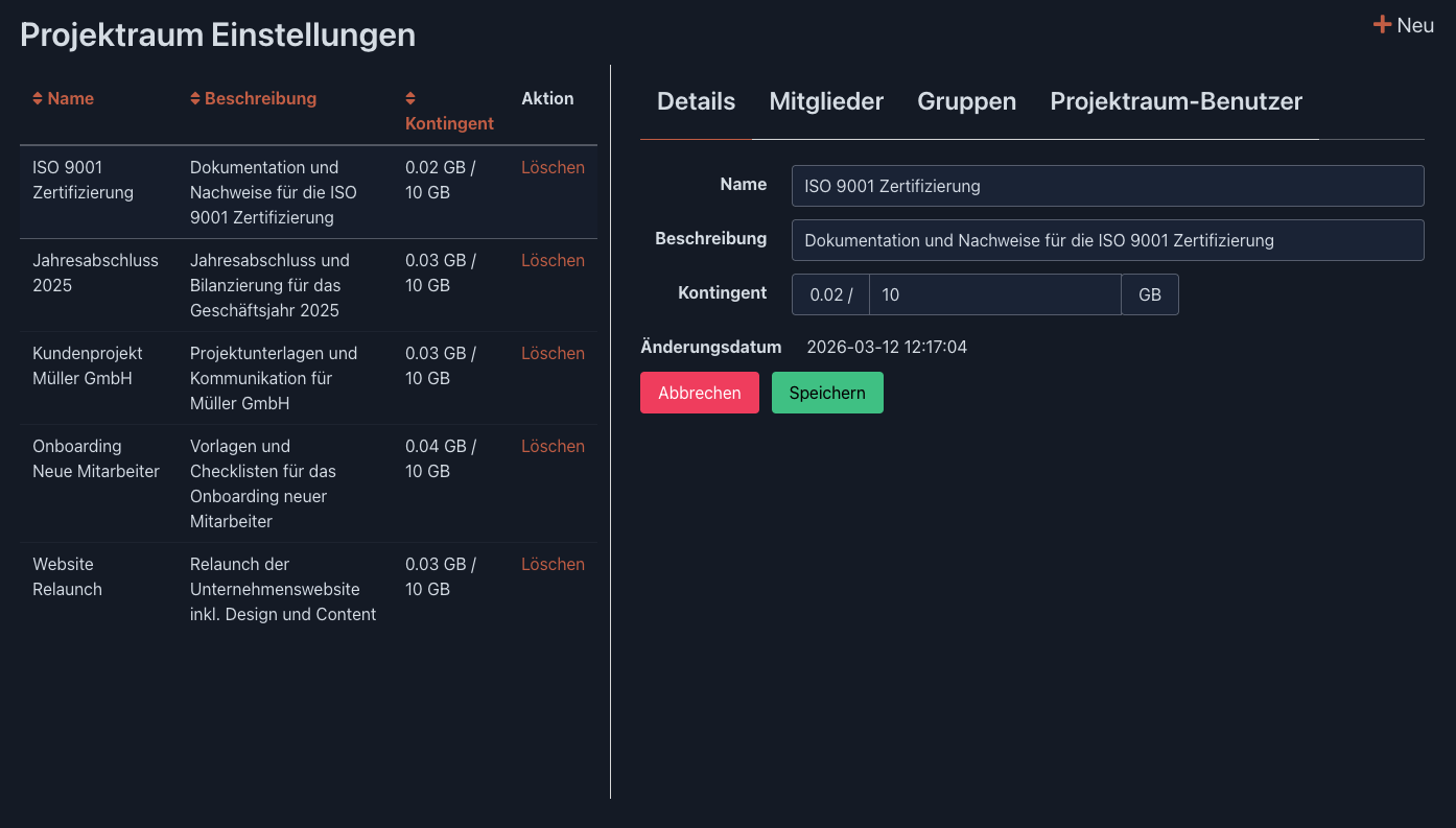 Strukturiert zusammenarbeiten – Screenshot