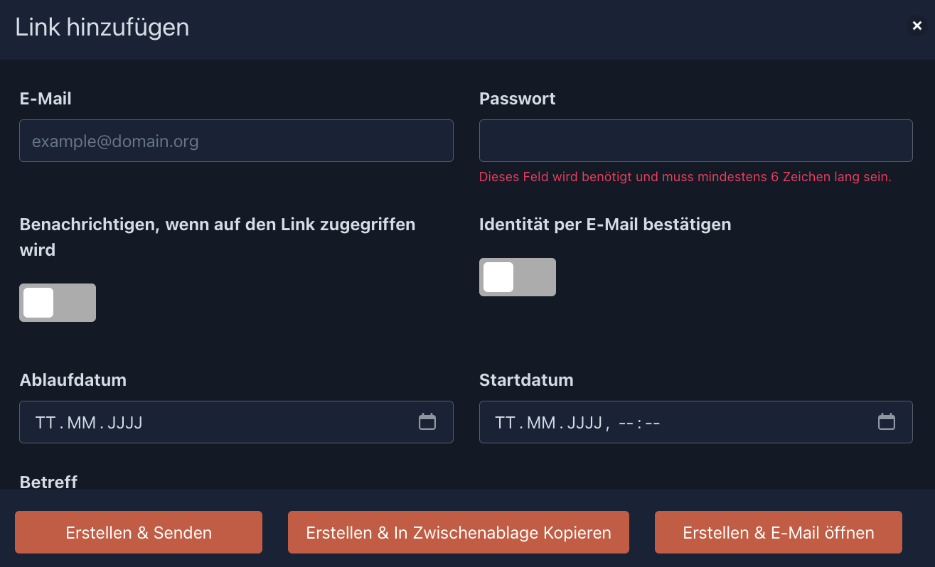 Upload – Screenshot