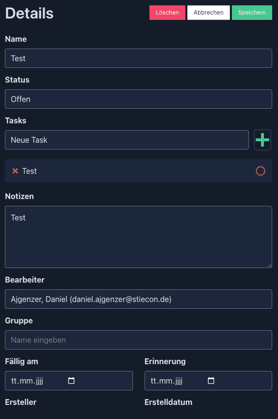 Teilaufgaben